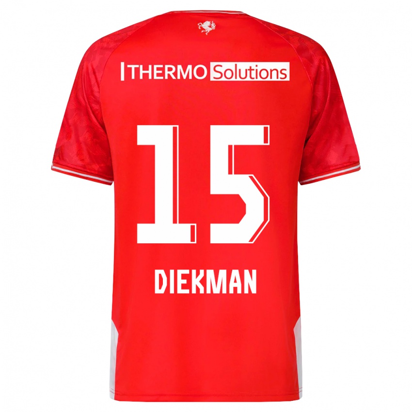 Heren Jill Diekman #15 Rood Thuisshirt Thuistenue 2023/24 T-Shirt