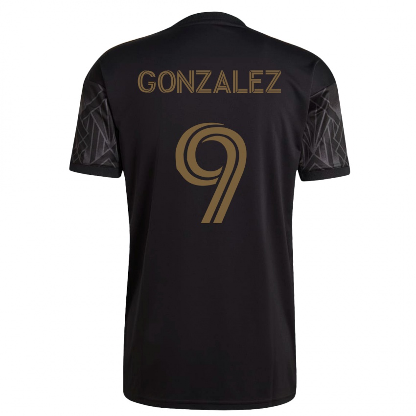 Heren Mario Gonzalez #9 Zwart Thuisshirt Thuistenue 2023/24 T-Shirt