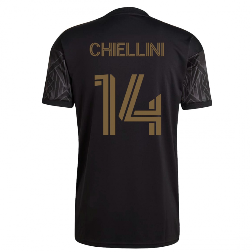 Heren Giorgio Chiellini #14 Zwart Thuisshirt Thuistenue 2023/24 T-Shirt