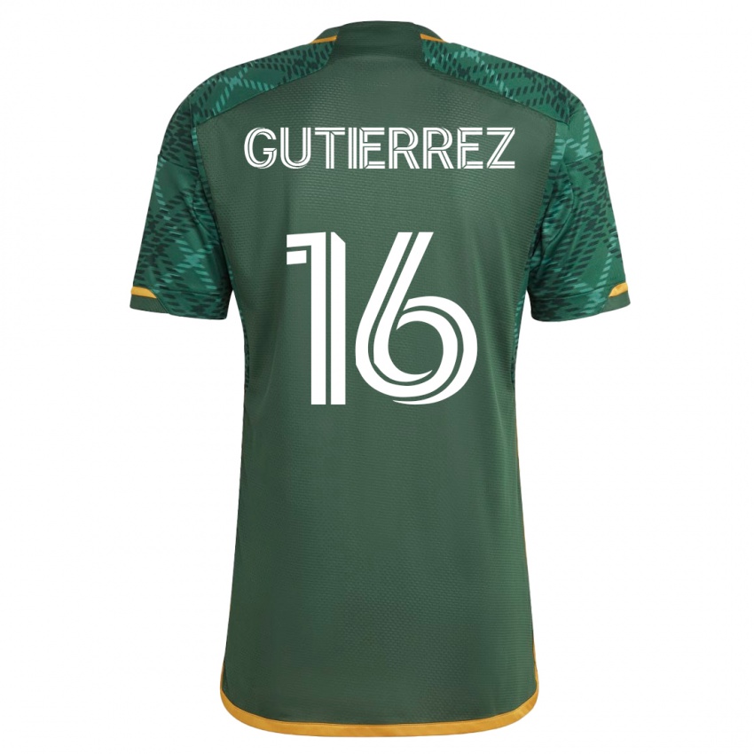 Heren Diego Gutiérrez #16 Groente Thuisshirt Thuistenue 2023/24 T-Shirt