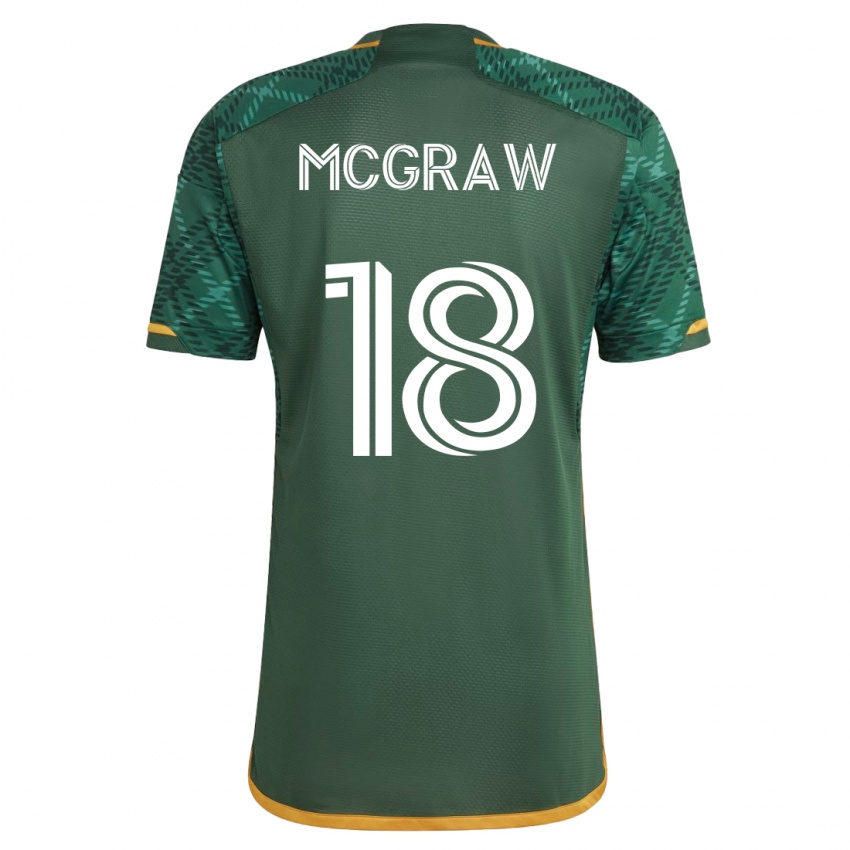 Heren Zac Mcgraw #18 Groente Thuisshirt Thuistenue 2023/24 T-Shirt