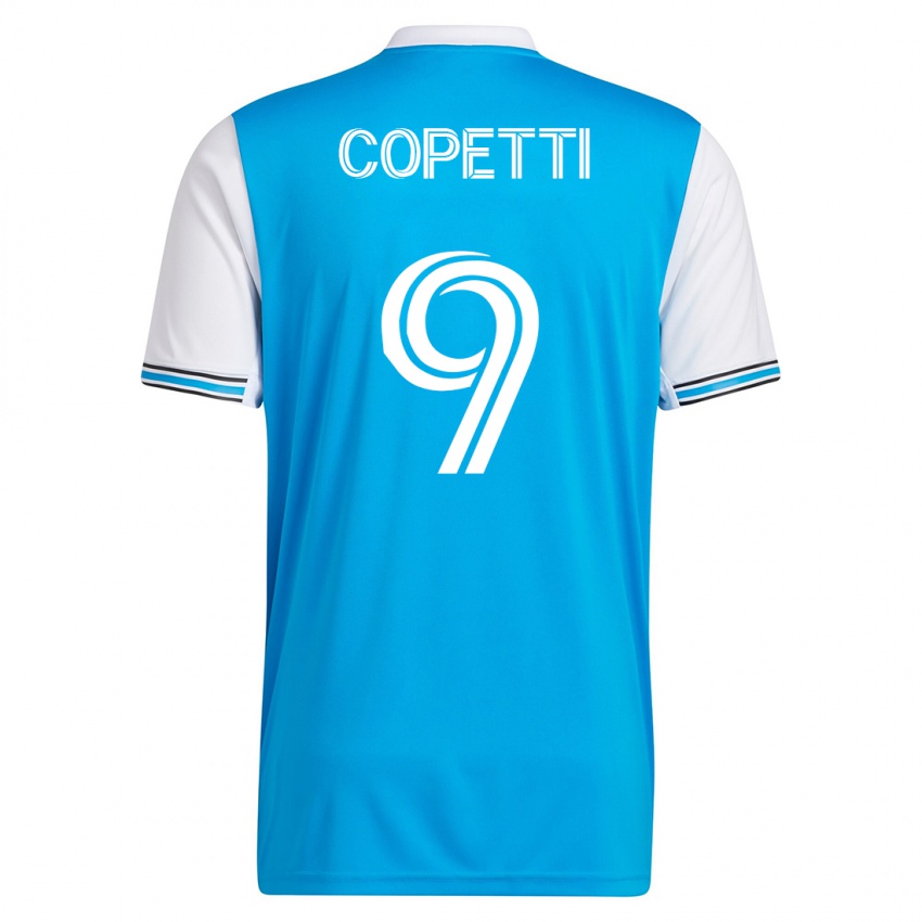 Heren Enzo Copetti #9 Blauw Thuisshirt Thuistenue 2023/24 T-Shirt