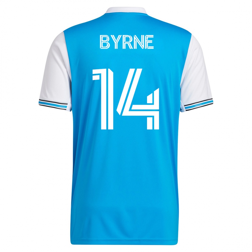 Heren Nathan Byrne #14 Blauw Thuisshirt Thuistenue 2023/24 T-Shirt
