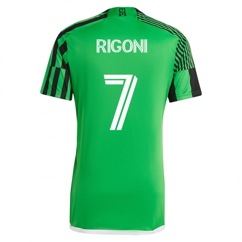 Heren Emiliano Rigoni #7 Groen Zwart Thuisshirt Thuistenue 2023/24 T-Shirt