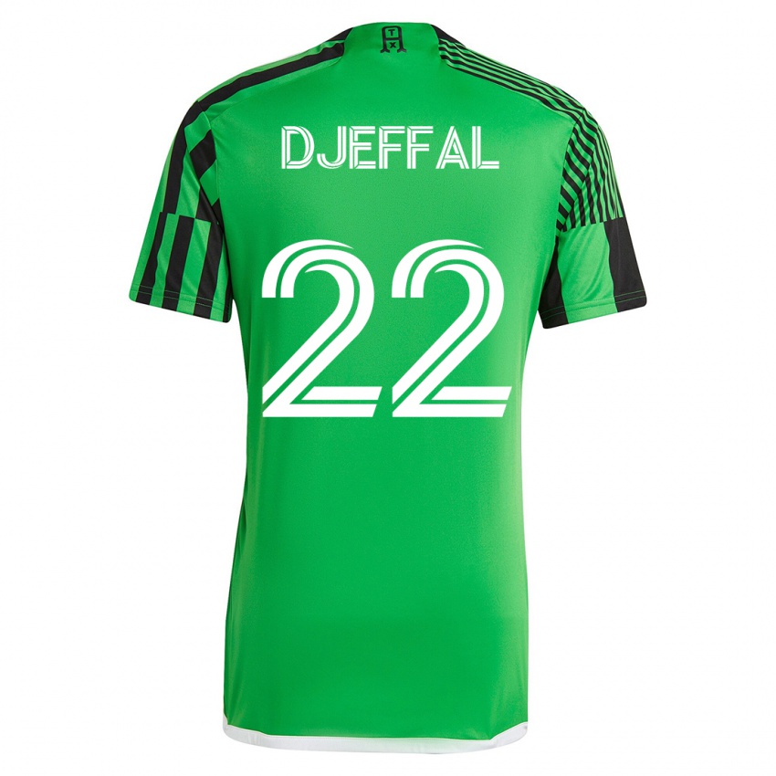 Heren Sofiane Djeffal #22 Groen Zwart Thuisshirt Thuistenue 2023/24 T-Shirt