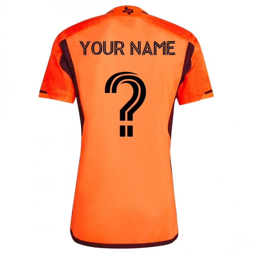 Heren Uw Naam #0 Oranje Thuisshirt Thuistenue 2023/24 T-Shirt