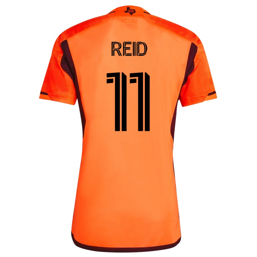 Heren Isaiah Reid #11 Oranje Thuisshirt Thuistenue 2023/24 T-Shirt