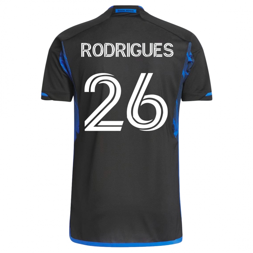Heren Rodrigues #26 Blauw Zwart Thuisshirt Thuistenue 2023/24 T-Shirt