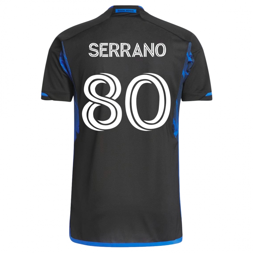 Heren David Serrano #80 Blauw Zwart Thuisshirt Thuistenue 2023/24 T-Shirt