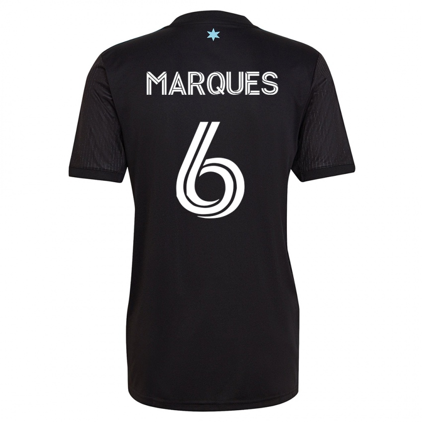 Heren Mikael Marqués #6 Zwart Thuisshirt Thuistenue 2023/24 T-Shirt