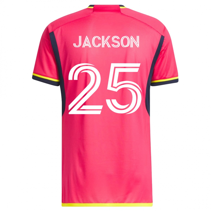 Heren Aziel Jackson #25 Roze Thuisshirt Thuistenue 2023/24 T-Shirt