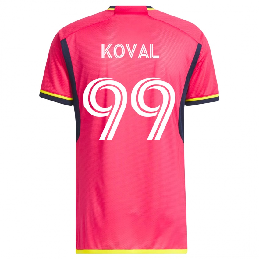 Heren Stanislav Koval #99 Roze Thuisshirt Thuistenue 2023/24 T-Shirt