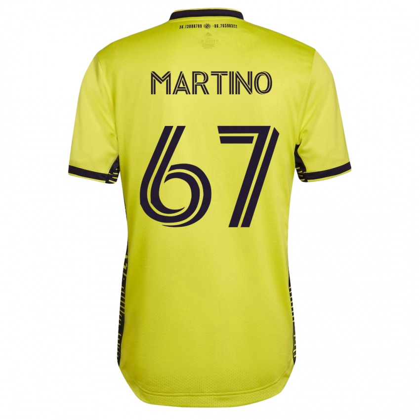 Heren Ben Martino #67 Geel Thuisshirt Thuistenue 2023/24 T-Shirt