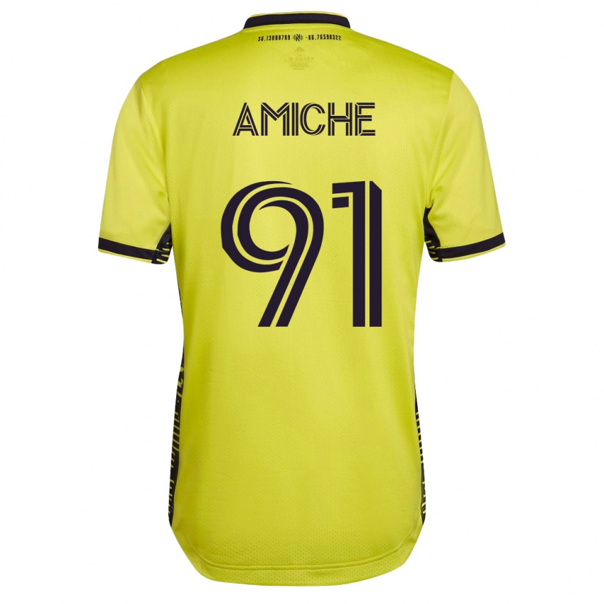 Heren Kemy Amiche #91 Geel Thuisshirt Thuistenue 2023/24 T-Shirt