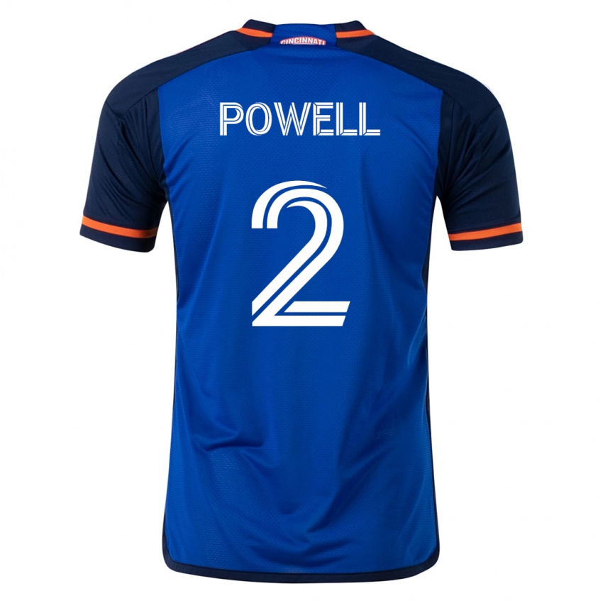 Heren Alvas Powell #2 Blauw Thuisshirt Thuistenue 2023/24 T-Shirt