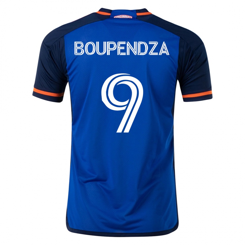 Heren Aaron Boupendza #9 Blauw Thuisshirt Thuistenue 2023/24 T-Shirt