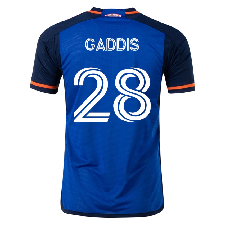 Heren Raymon Gaddis #28 Blauw Thuisshirt Thuistenue 2023/24 T-Shirt