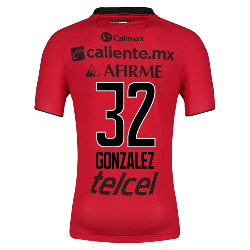 Heren Carlos Gonzalez #32 Rood Thuisshirt Thuistenue 2023/24 T-Shirt
