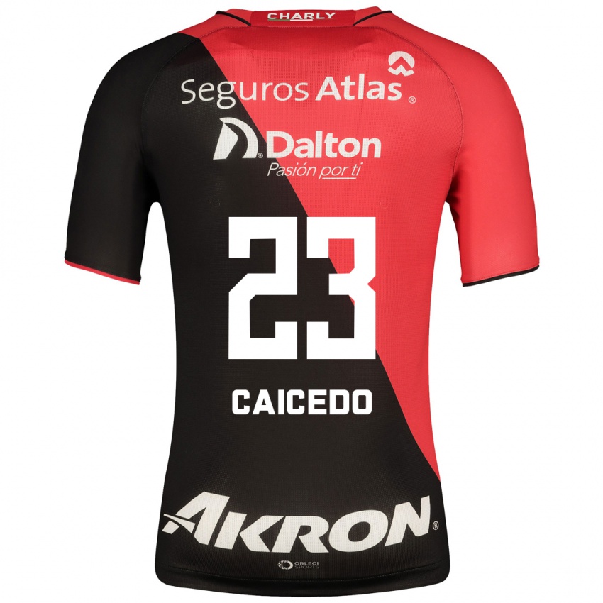 Heren Jordy Caicedo #23 Zwart Thuisshirt Thuistenue 2023/24 T-Shirt