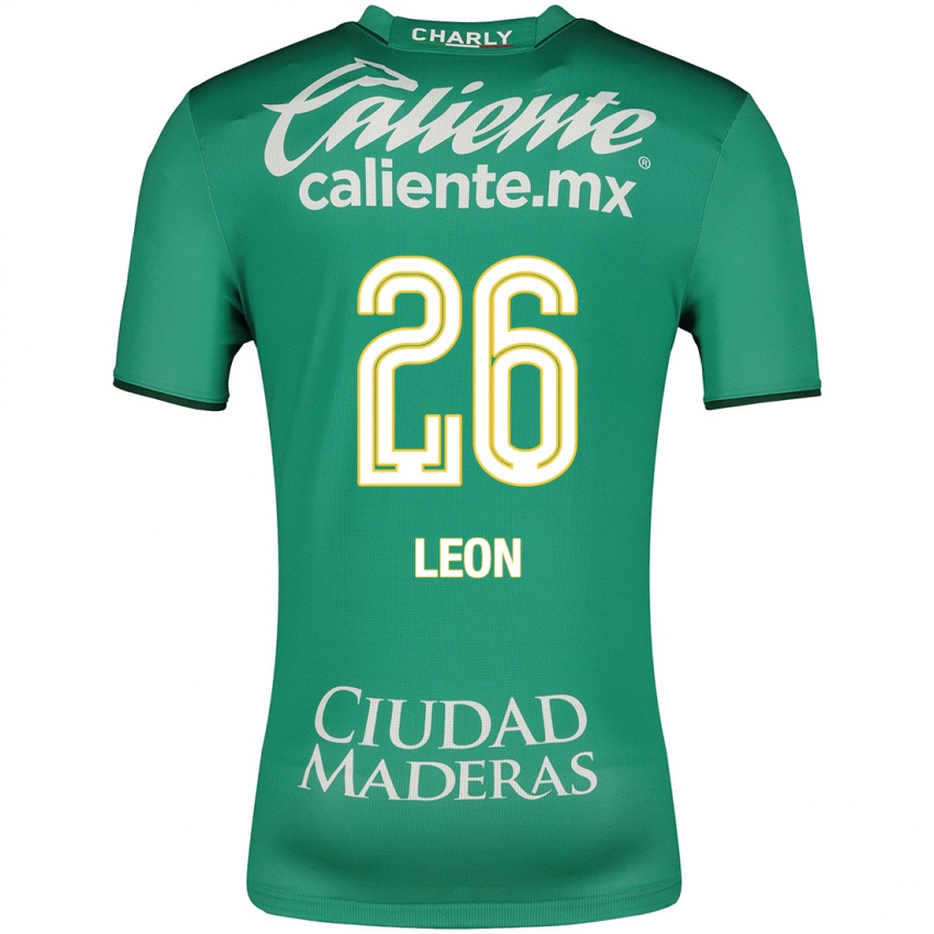 Heren Armando León #26 Groente Thuisshirt Thuistenue 2023/24 T-Shirt