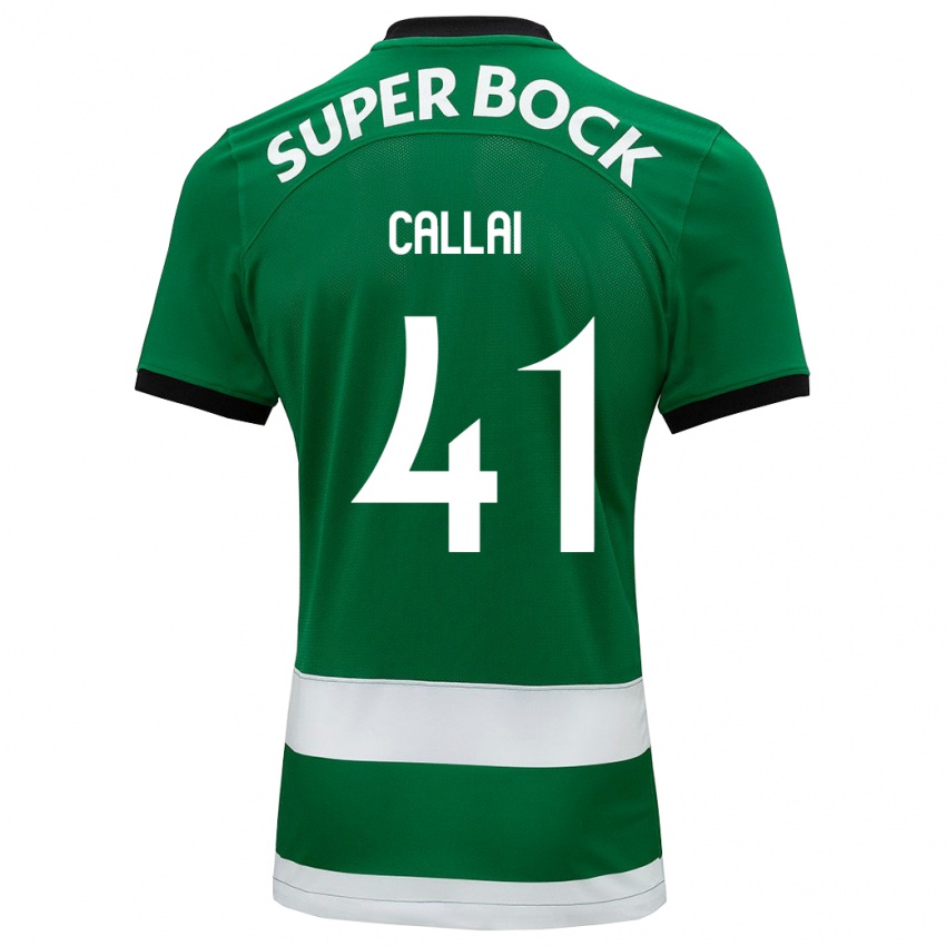 Heren Diego Callai #41 Groente Thuisshirt Thuistenue 2023/24 T-Shirt