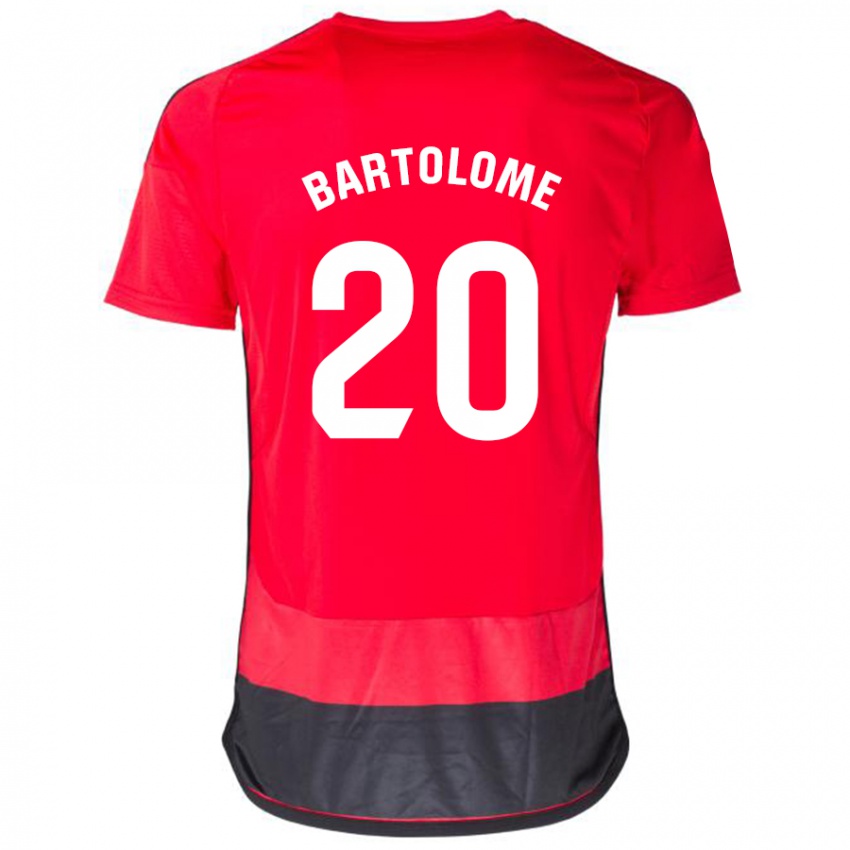 Heren Diego Bartolomé #20 Rood Zwart Thuisshirt Thuistenue 2023/24 T-Shirt