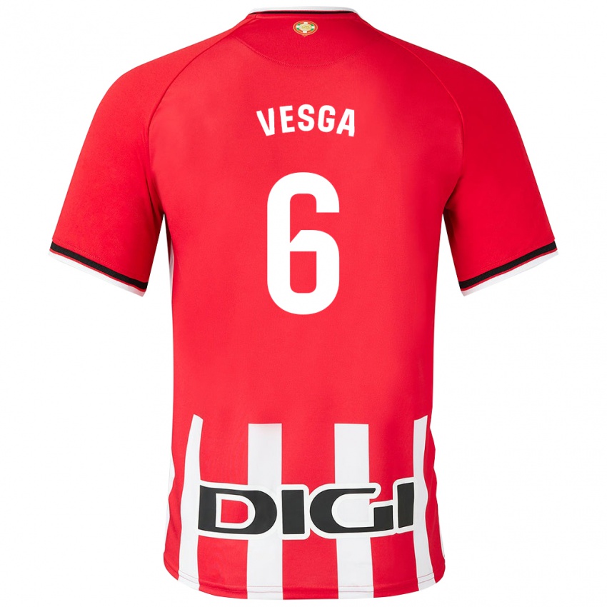 Heren Mikel Vesga #6 Rood Thuisshirt Thuistenue 2023/24 T-Shirt
