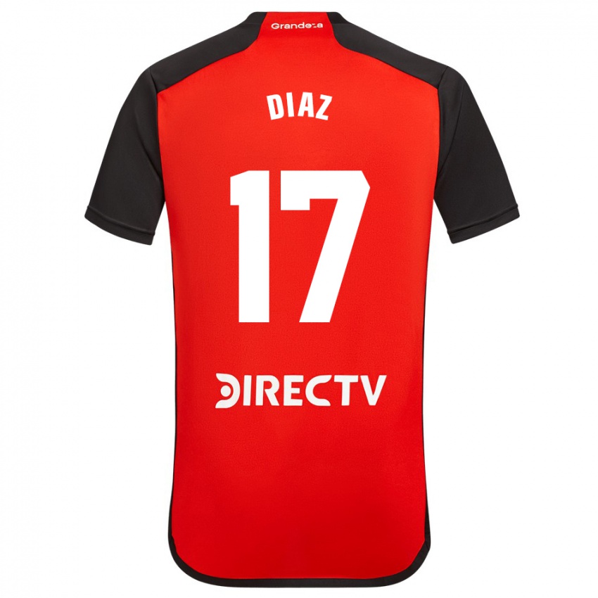Heren Paulo Diaz #17 Rood Uitshirt Uittenue 2023/24 T-Shirt