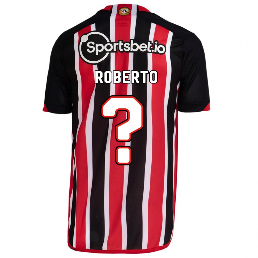 Heren Roberto #0 Blauw Rood Uitshirt Uittenue 2023/24 T-Shirt