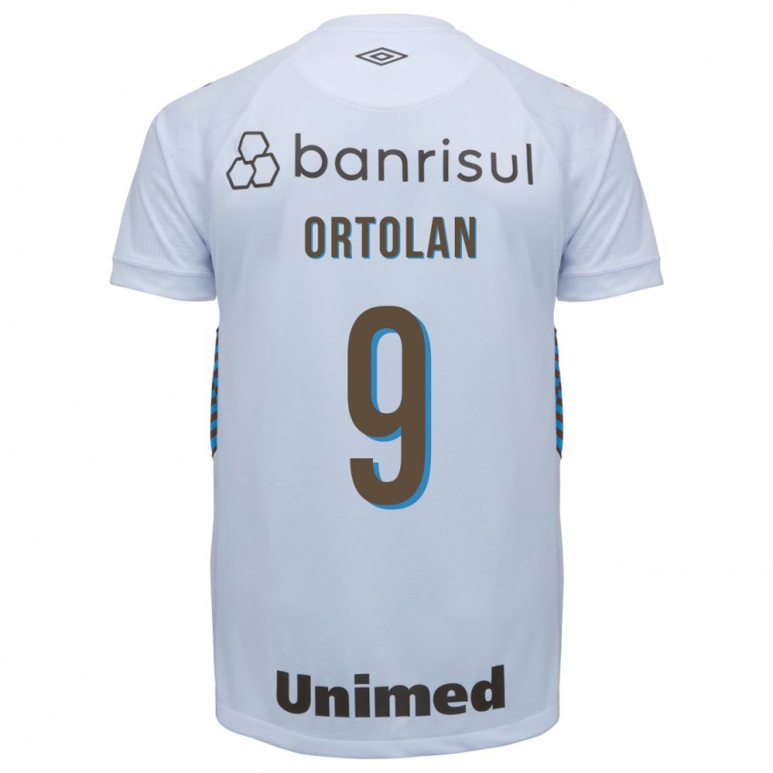 Heren Dani Ortolan #9 Wit Uitshirt Uittenue 2023/24 T-Shirt