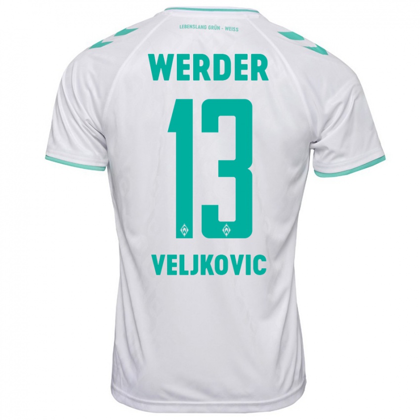 Heren Milos Veljkovic #13 Wit Uitshirt Uittenue 2023/24 T-Shirt