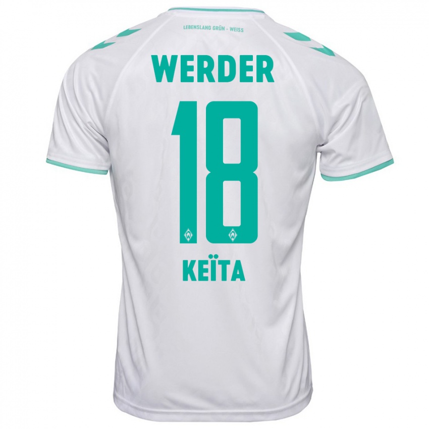 Heren Naby Keïta #18 Wit Uitshirt Uittenue 2023/24 T-Shirt