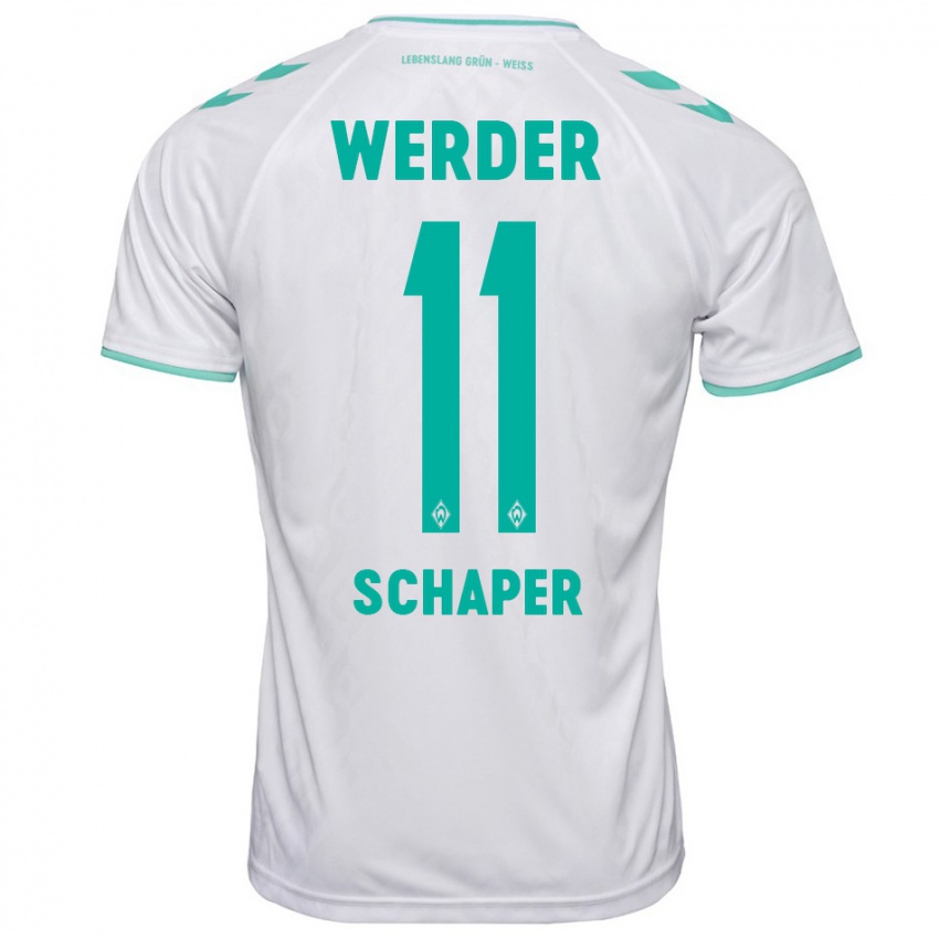 Heren Wilken Schaper #11 Wit Uitshirt Uittenue 2023/24 T-Shirt