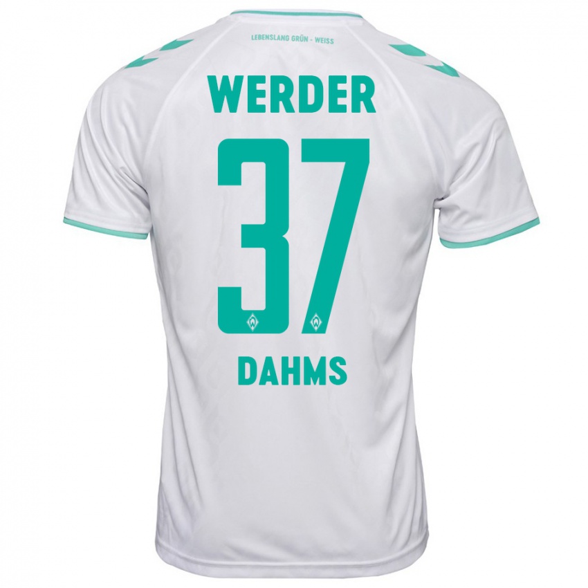 Heren Lena Dahms #37 Wit Uitshirt Uittenue 2023/24 T-Shirt