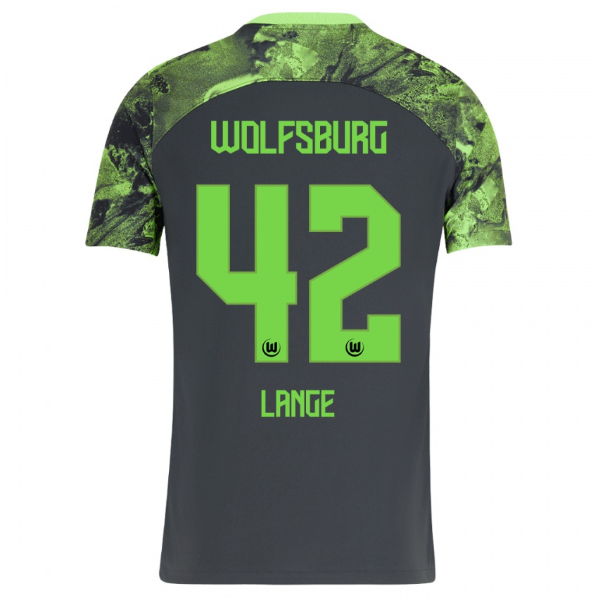 Heren Felix Lange #42 Donker Grijs Uitshirt Uittenue 2023/24 T-Shirt