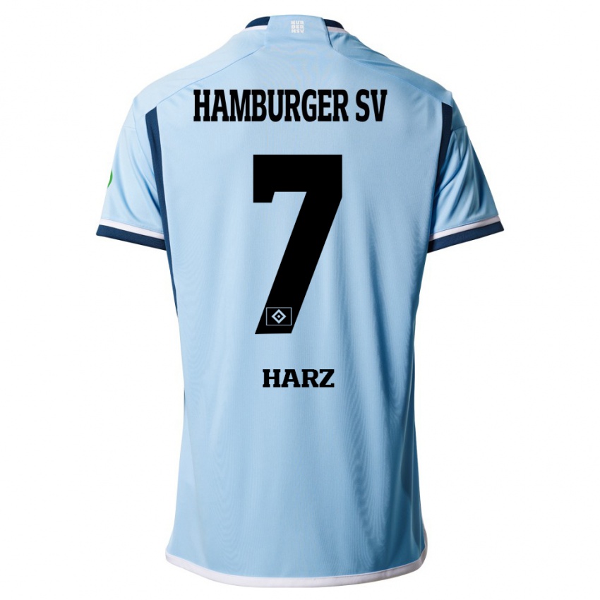 Heren Theo Harz #7 Blauw Uitshirt Uittenue 2023/24 T-Shirt