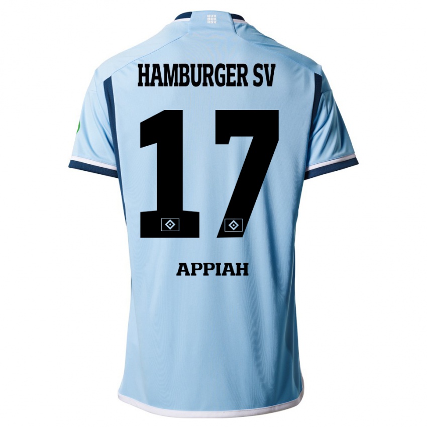 Heren Emmanuel Appiah #17 Blauw Uitshirt Uittenue 2023/24 T-Shirt