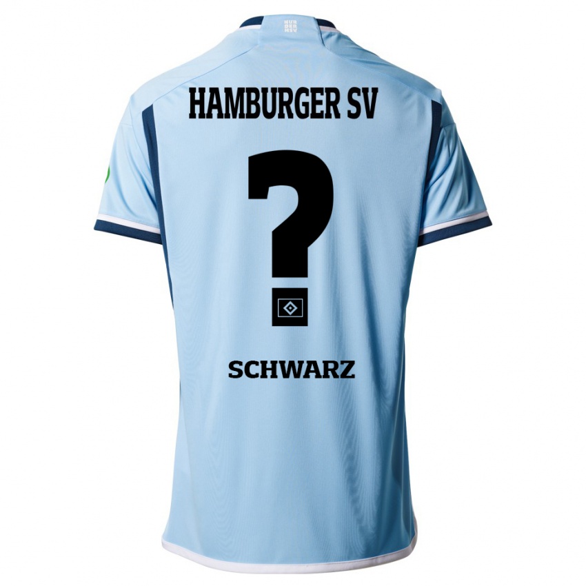 Heren Jannick Schwarz #0 Blauw Uitshirt Uittenue 2023/24 T-Shirt