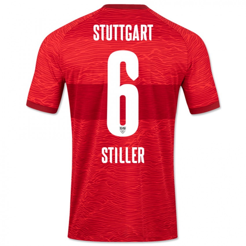 Heren Angelo Stiller #6 Rood Uitshirt Uittenue 2023/24 T-Shirt