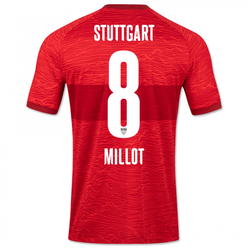 Heren Enzo Millot #8 Rood Uitshirt Uittenue 2023/24 T-Shirt