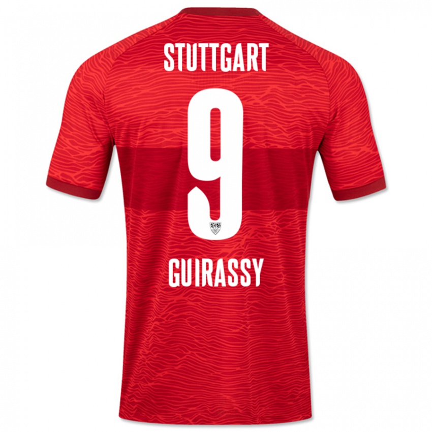 Heren Serhou Guirassy #9 Rood Uitshirt Uittenue 2023/24 T-Shirt