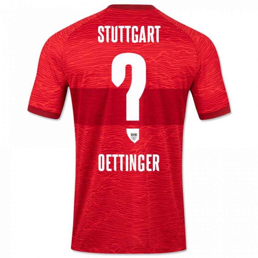 Heren Jannik Oettinger #0 Rood Uitshirt Uittenue 2023/24 T-Shirt