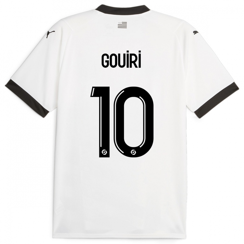 Heren Amine Gouiri #10 Wit Uitshirt Uittenue 2023/24 T-Shirt