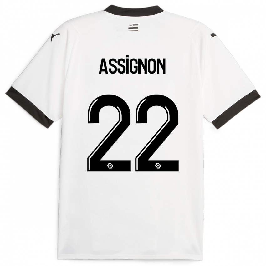 Heren Lorenz Assignon #22 Wit Uitshirt Uittenue 2023/24 T-Shirt
