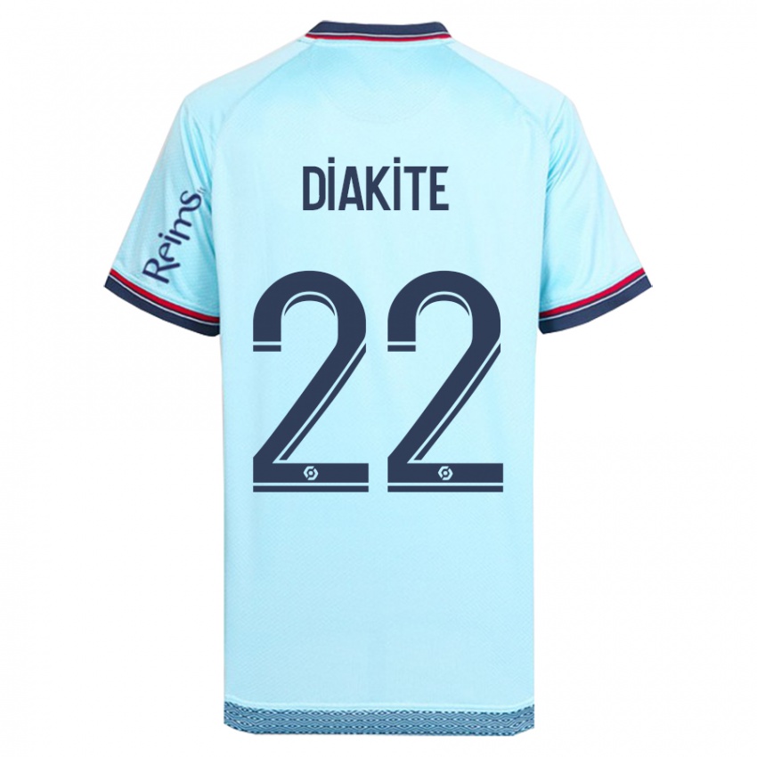 Heren Oumar Diakité #22 Hemelsblauw Uitshirt Uittenue 2023/24 T-Shirt