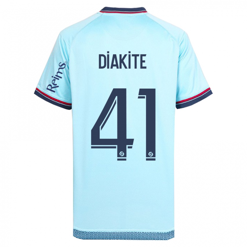 Heren Ibrahim Diakité #41 Hemelsblauw Uitshirt Uittenue 2023/24 T-Shirt