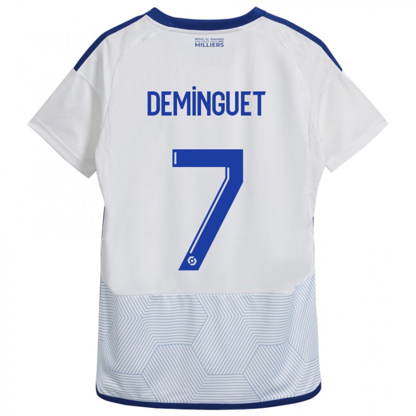 Heren Jessy Deminguet #7 Wit Uitshirt Uittenue 2023/24 T-Shirt