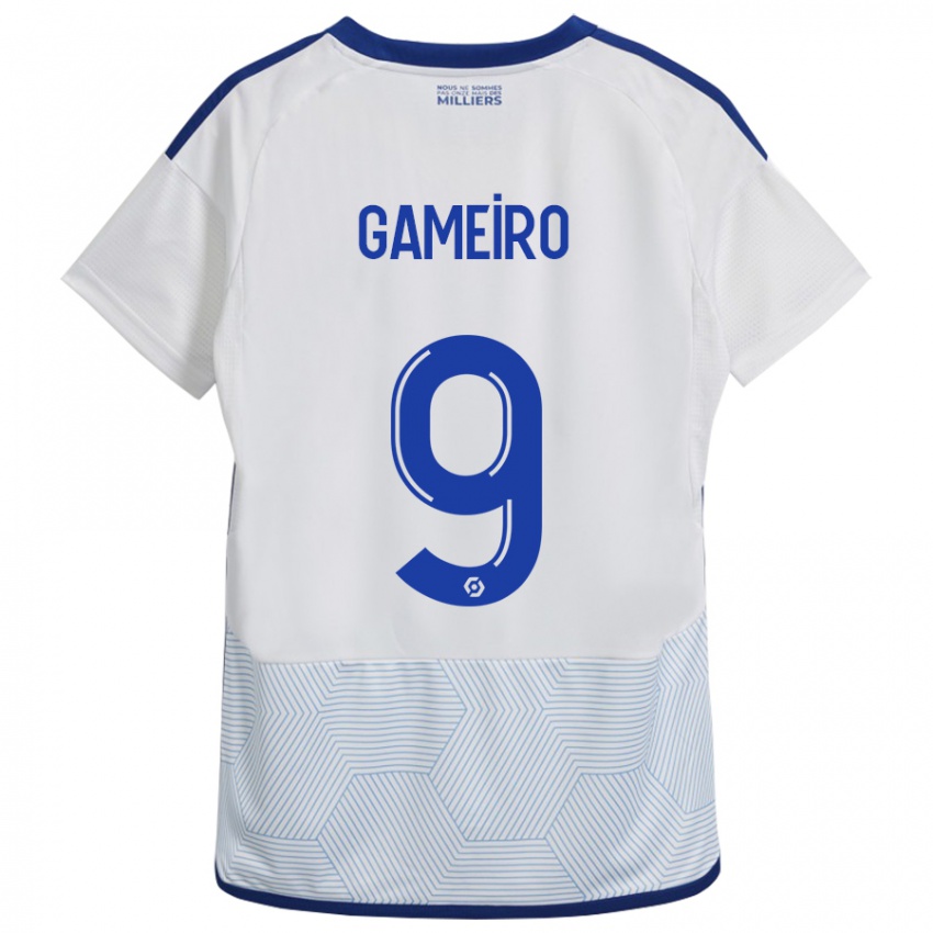 Heren Kévin Gameiro #9 Wit Uitshirt Uittenue 2023/24 T-Shirt