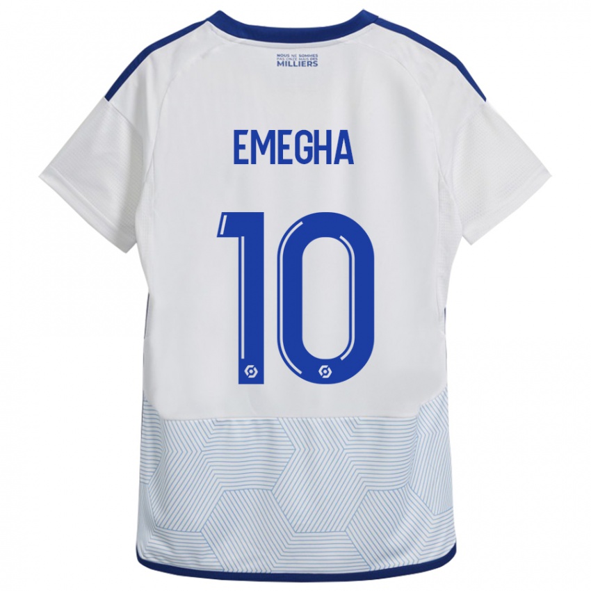 Heren Emanuel Emegha #10 Wit Uitshirt Uittenue 2023/24 T-Shirt