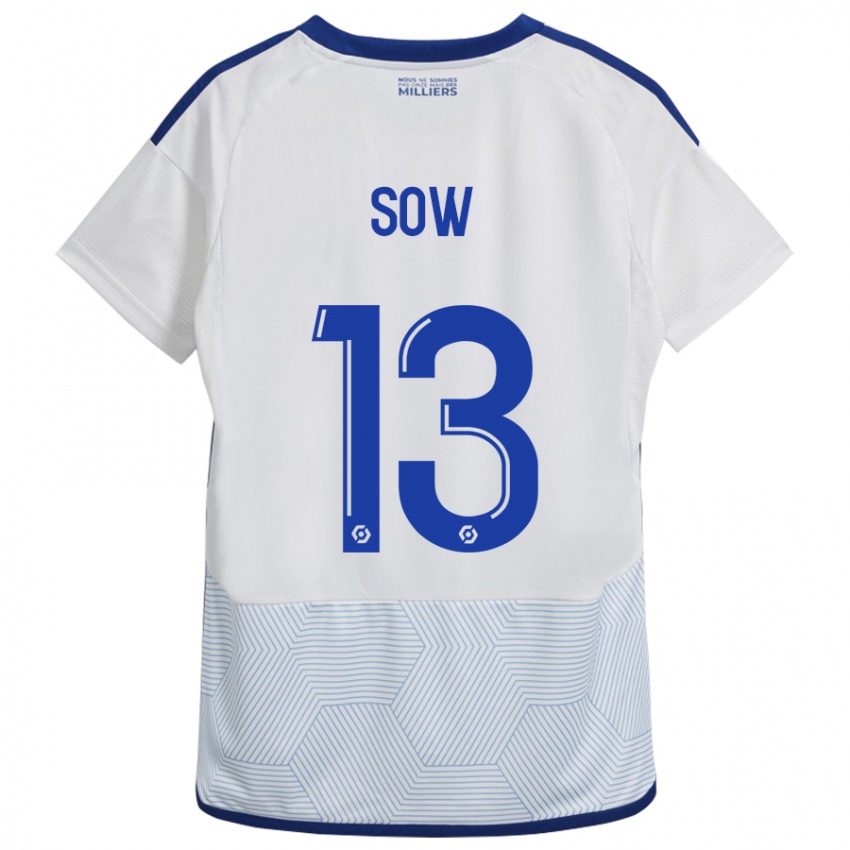 Heren Saïdou Sow #13 Wit Uitshirt Uittenue 2023/24 T-Shirt